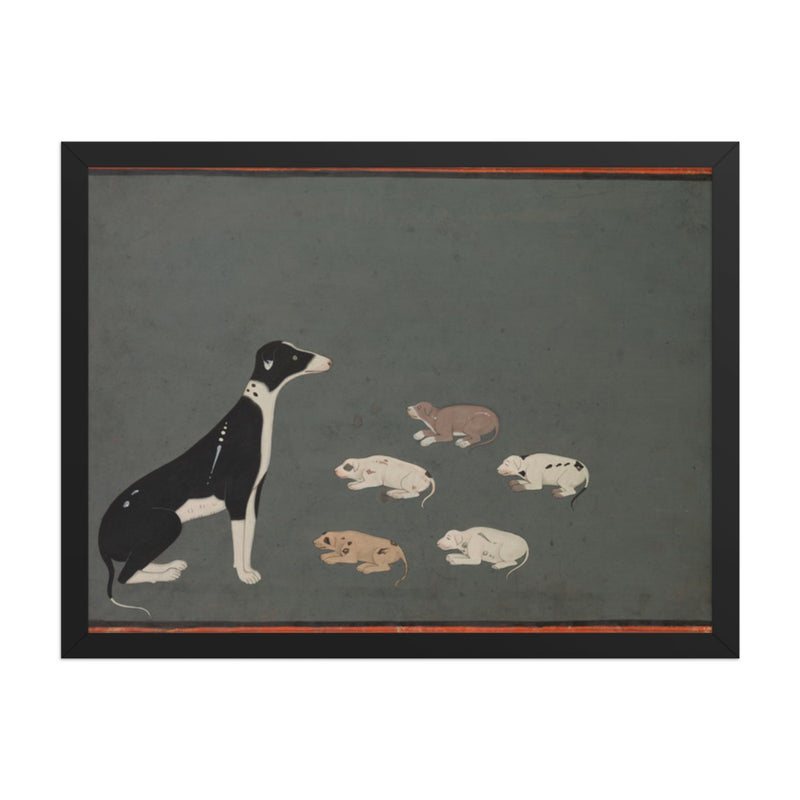 Dog with pups — Restored Rajput Wall Art