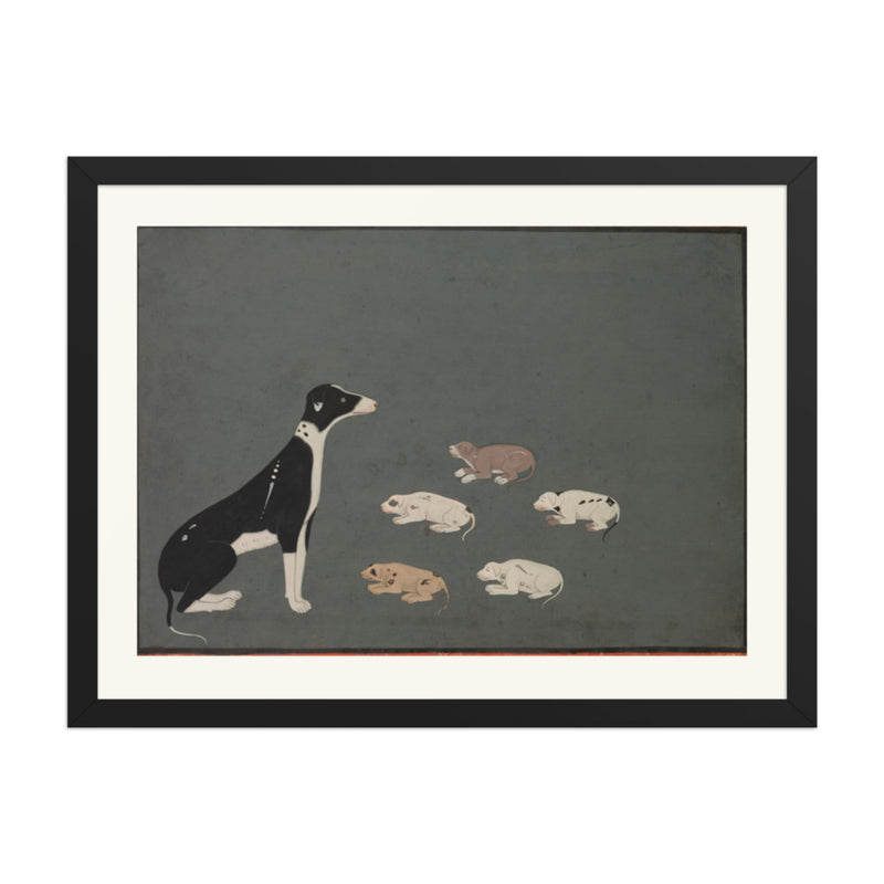 Dog with pups — Restored Rajput Wall Art