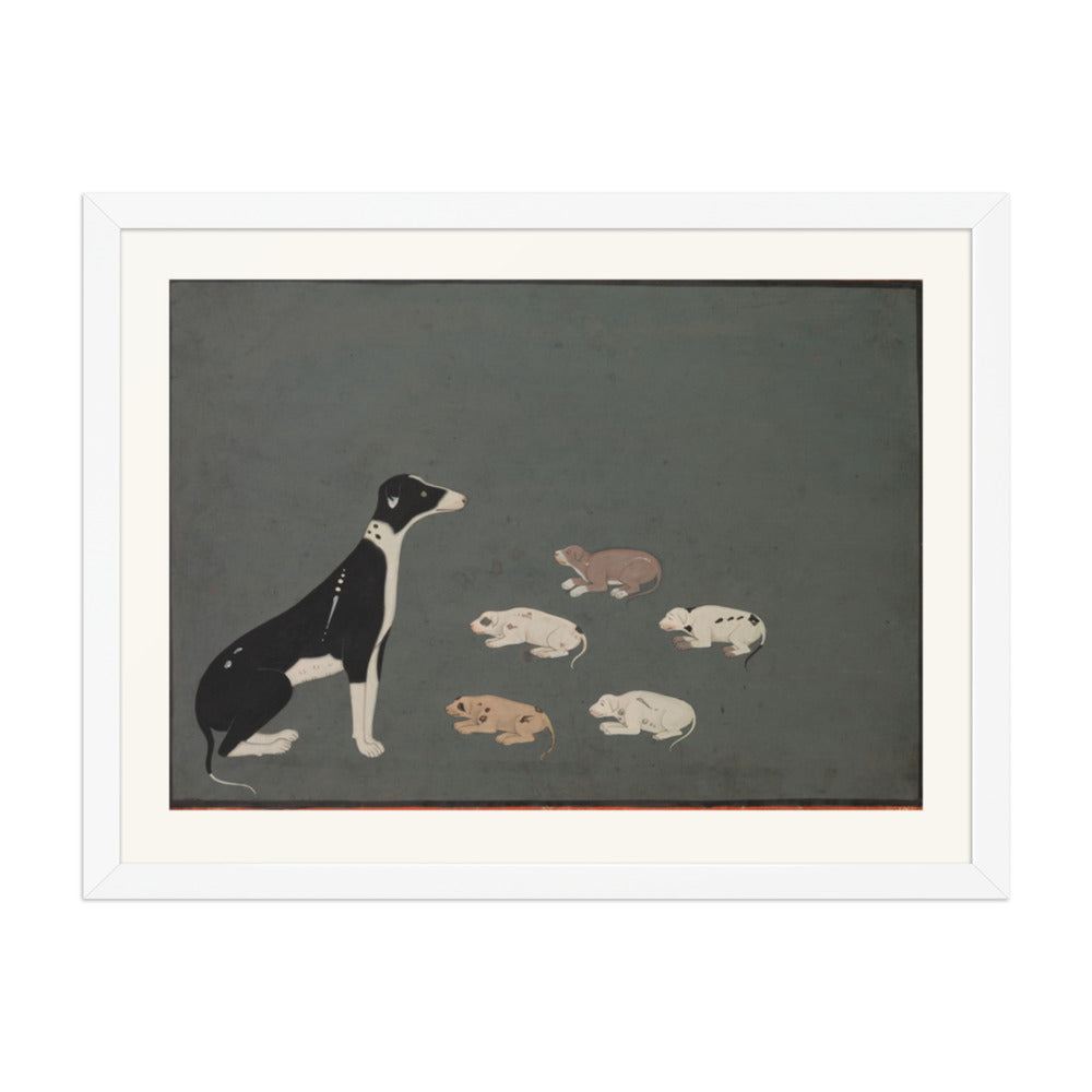 Dog with pups — Restored Rajput Wall Art — view 5