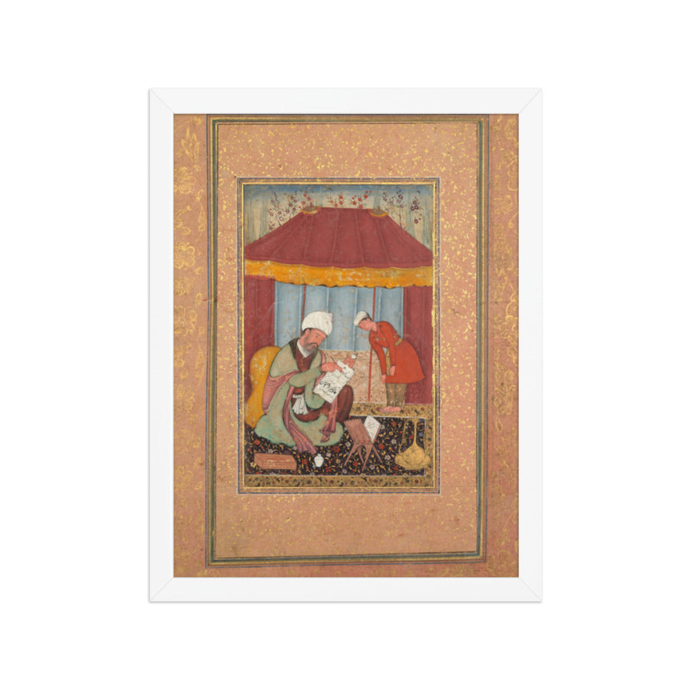 Teacher with his Pupil — Restored Mughal Wall Art — view 6