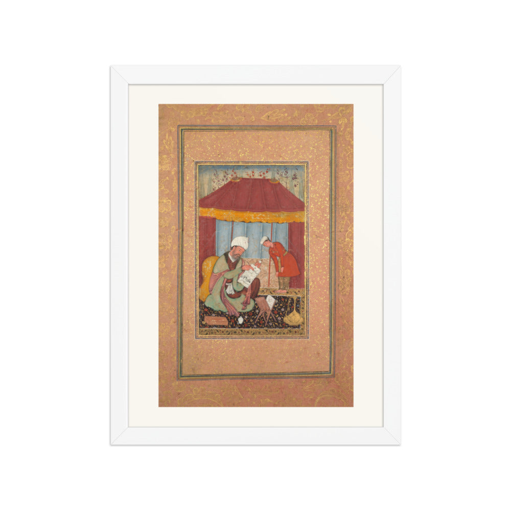 Teacher with his Pupil — Restored Mughal Wall Art — view 6
