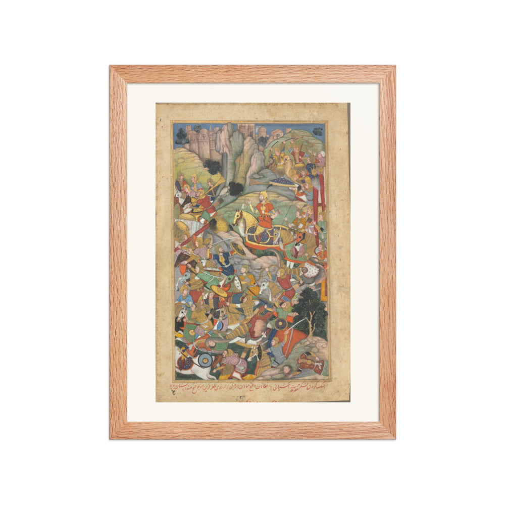 Humayun Defeating the Afghans, from an Akbar-nama — Restored Mughal Wall Art — view 4