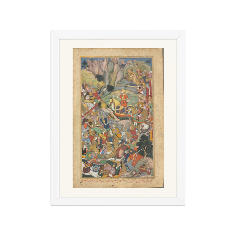 Humayun Defeating the Afghans, from an Akbar-nama — Restored Mughal Wall Art — view 6