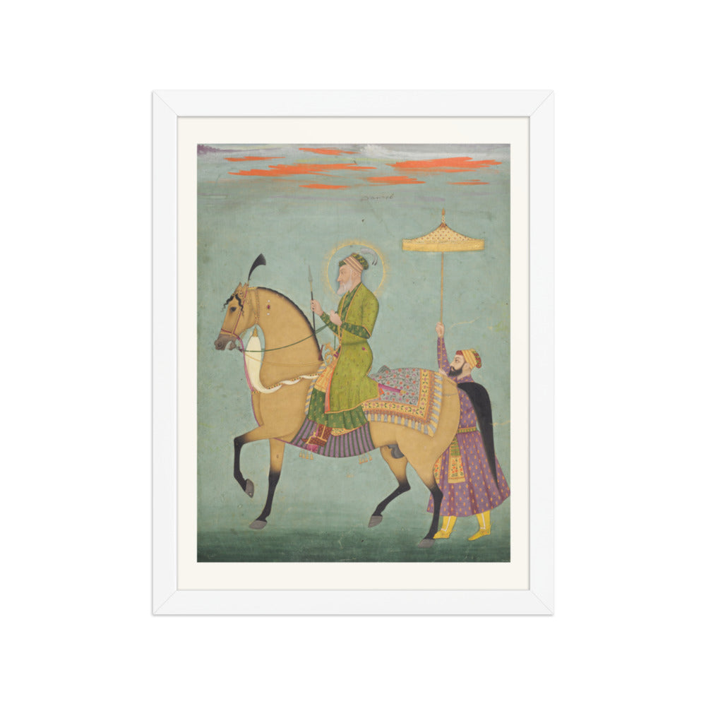 The Emperor Alamgir (reigned 1658–1707) on Horseback — Restored Mughal Wall Art — view 6