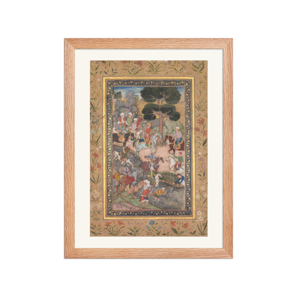 Babur meeting with Sultan Ali Mirza at the Kohik — Restored Mughal Wall Art — view 4