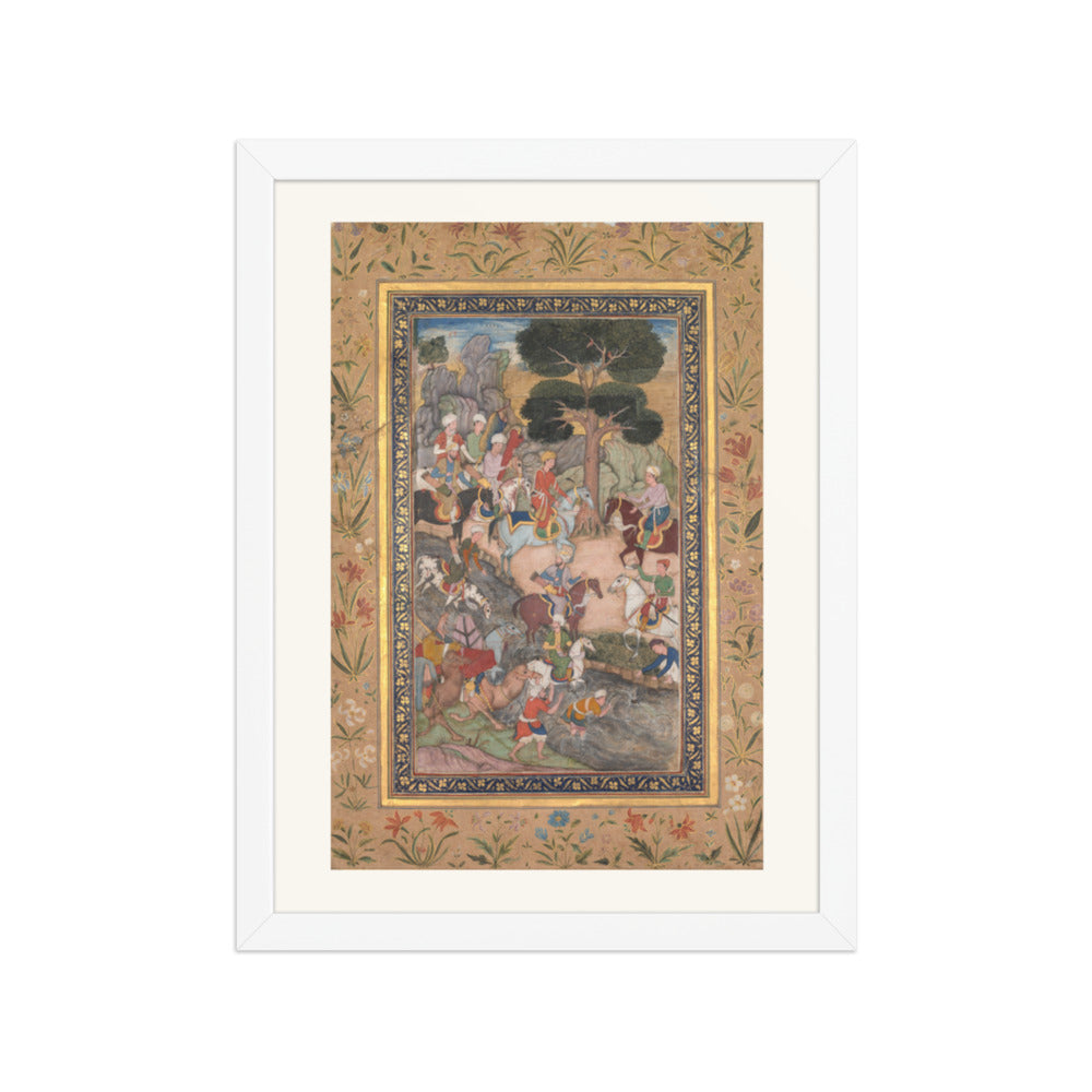 Babur meeting with Sultan Ali Mirza at the Kohik — Restored Mughal Wall Art — view 6