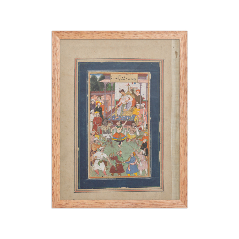 Grotesque Dancers Performing — Restored Mughal Wall Art — view 4