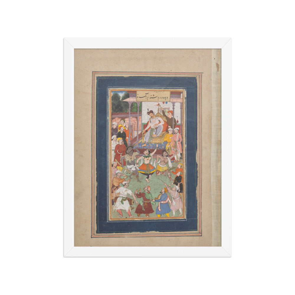 Grotesque Dancers Performing — Restored Mughal Wall Art — view 6