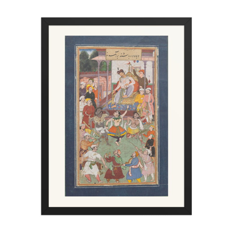 Grotesque Dancers Performing — Restored Mughal Wall Art