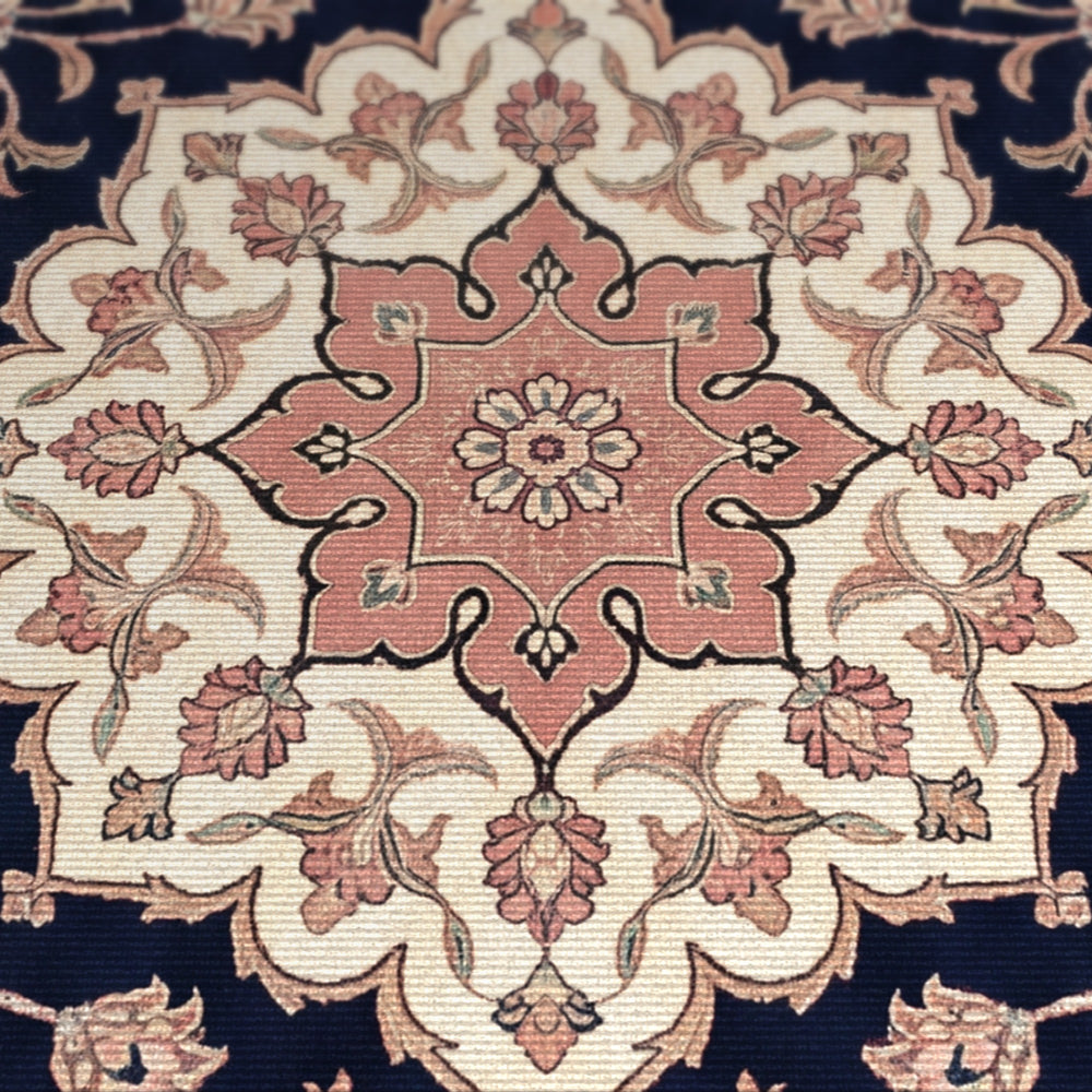 Kashan Rose — Navy & Rose Persian Area Rug — view 3