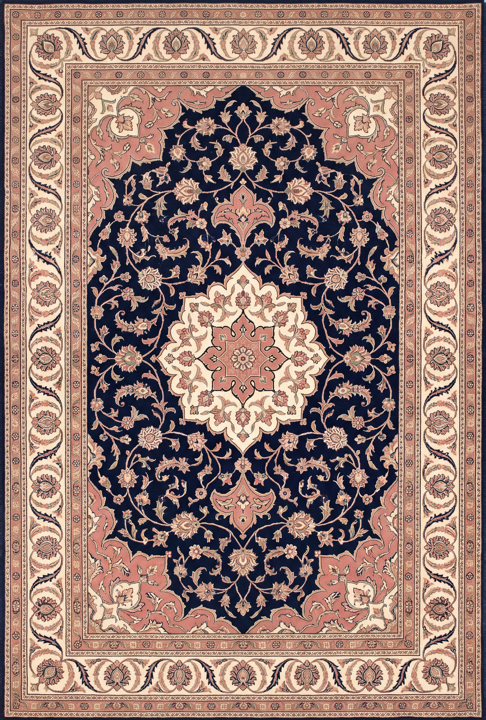Kashan Rose — Navy & Rose Persian Area Rug — view 2