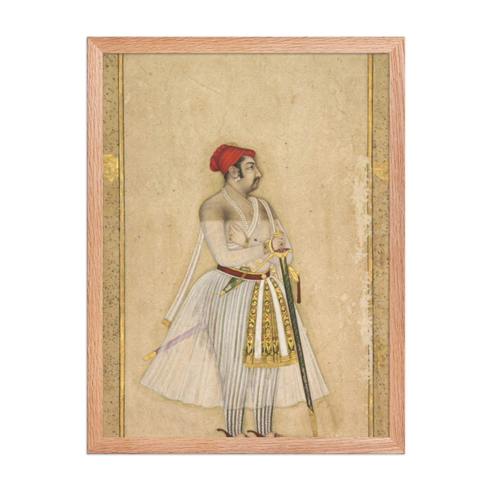 Jaswant Singh of Jodhpur (reigned 1635–1678) — Restored Rajput Wall Art — view 3
