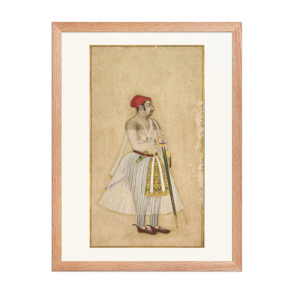 Jaswant Singh of Jodhpur (reigned 1635–1678) — Restored Rajput Wall Art — view 3