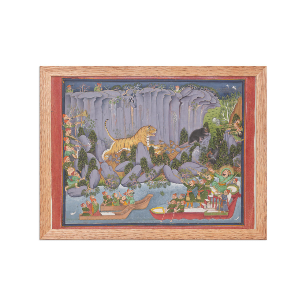 Tiger Hunt of Ram Singh II — Restored Rajput Wall Art — view 4