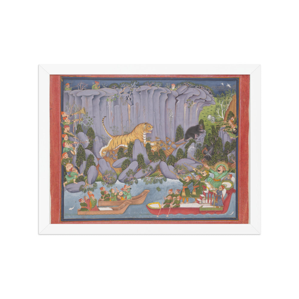 Tiger Hunt of Ram Singh II — Restored Rajput Wall Art — view 6