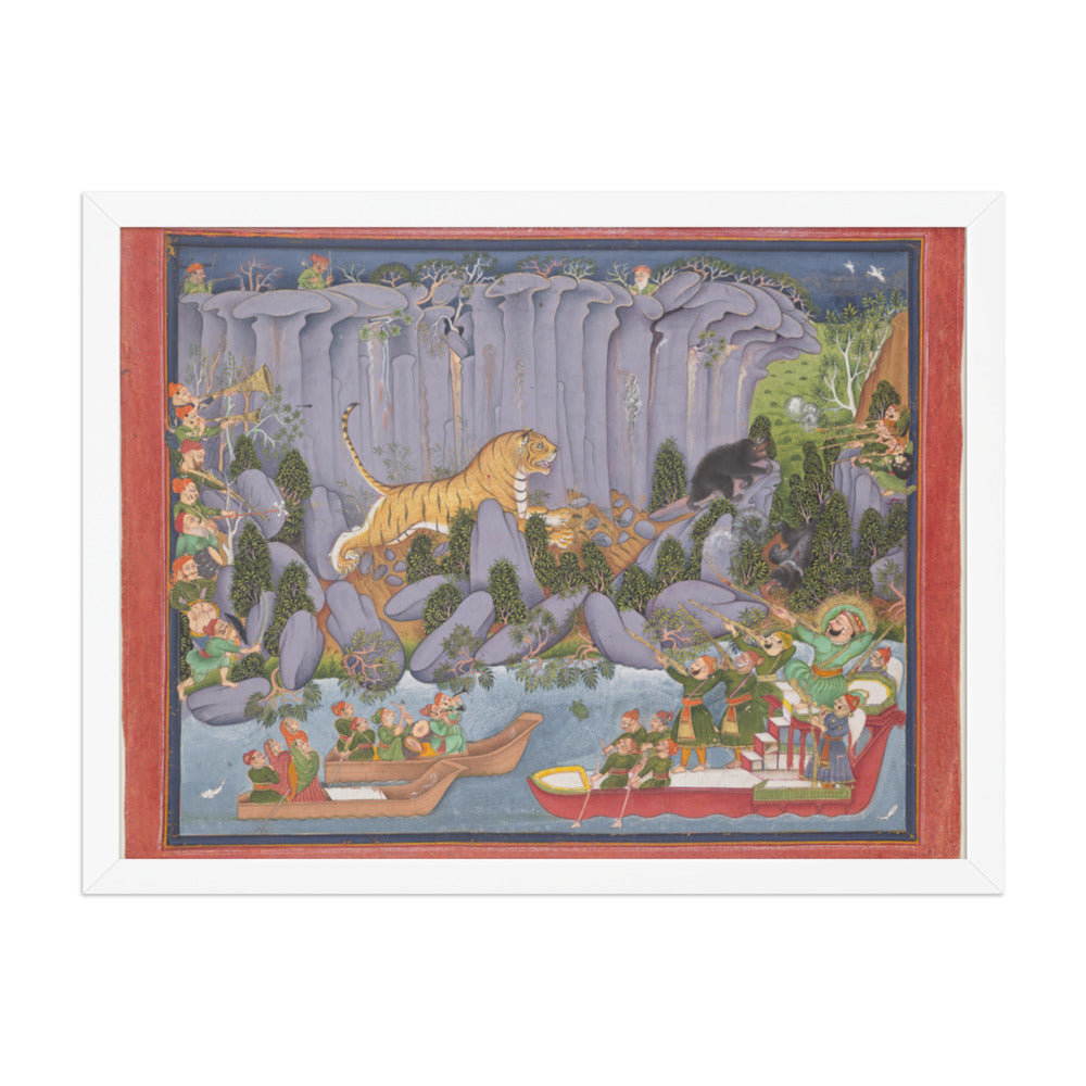 Tiger Hunt of Ram Singh II — Restored Rajput Wall Art — view 5