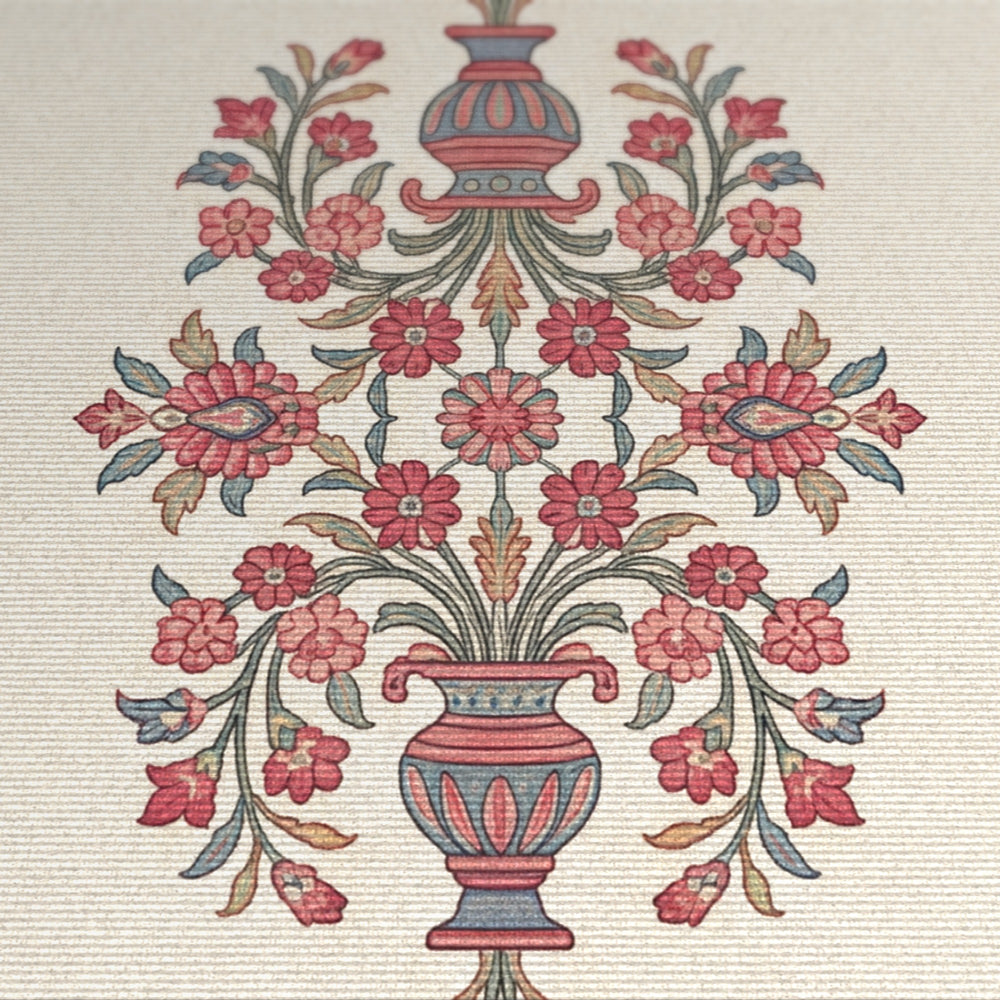 Kerman Bouquet — Ivory Floral Persian Area Rug — view 3