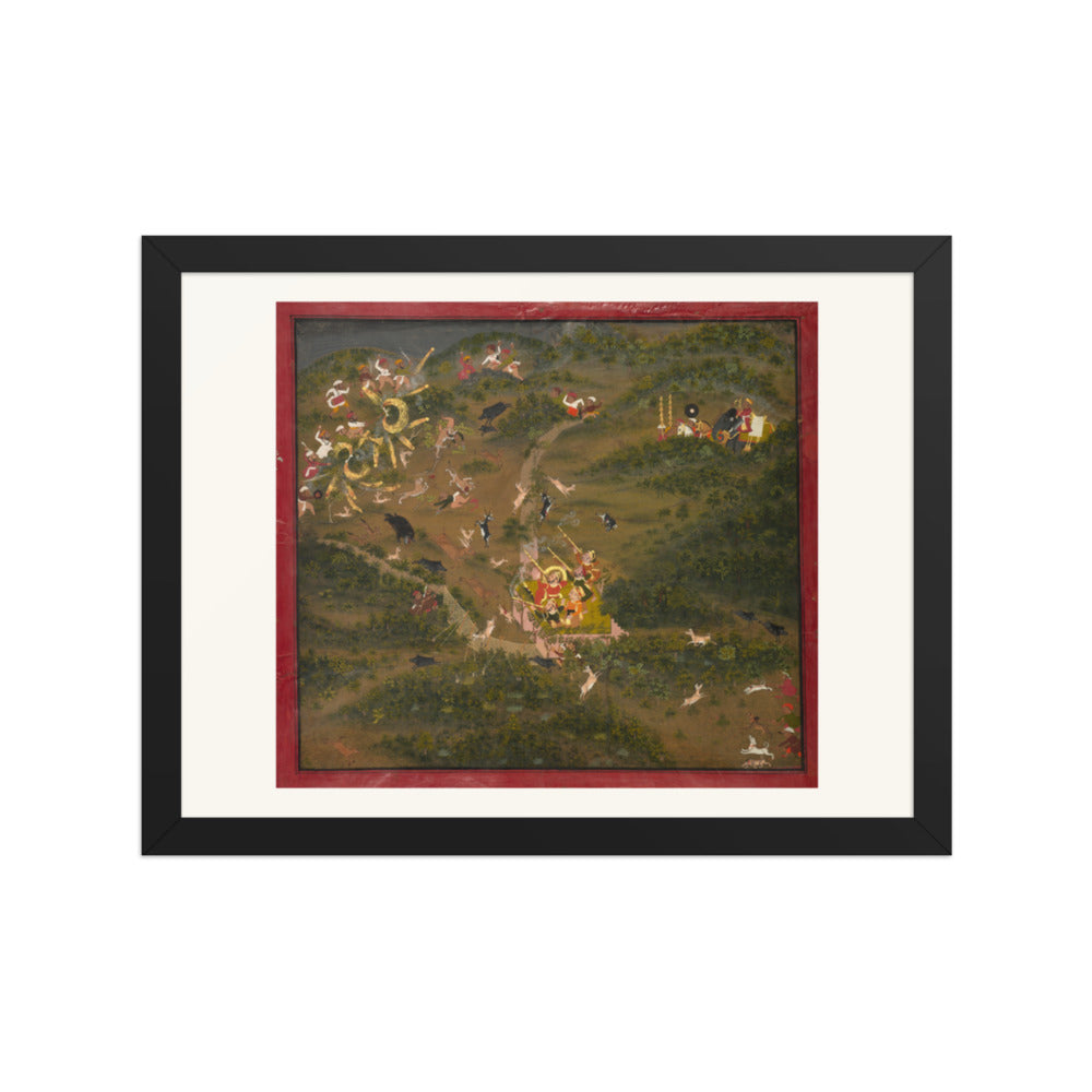 Maharana Jagat Singh II Hunting, by Jugarsi — Restored Rajput Wall Art — view 2