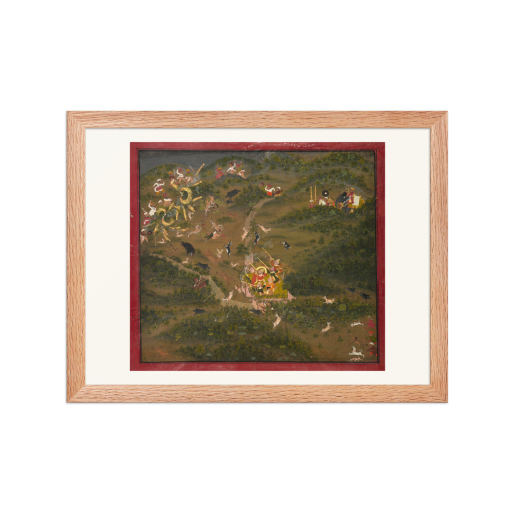 Maharana Jagat Singh II Hunting, by Jugarsi — Restored Rajput Wall Art — view 4