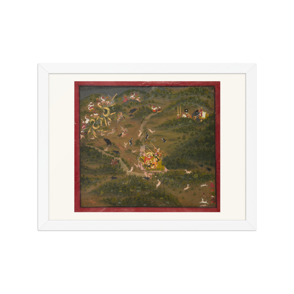 Maharana Jagat Singh II Hunting, by Jugarsi — Restored Rajput Wall Art — view 6