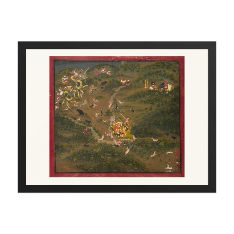Maharana Jagat Singh II Hunting, by Jugarsi — Restored Rajput Wall Art