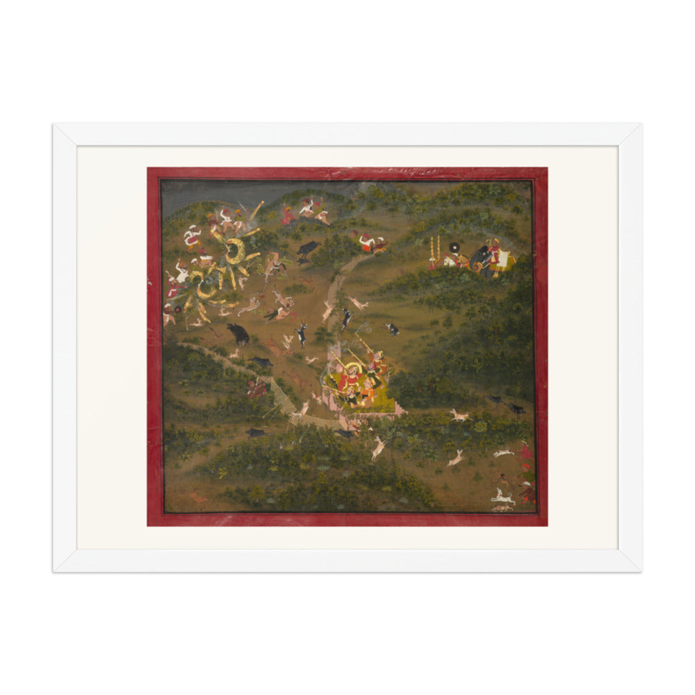 Maharana Jagat Singh II Hunting, by Jugarsi — Restored Rajput Wall Art — view 5