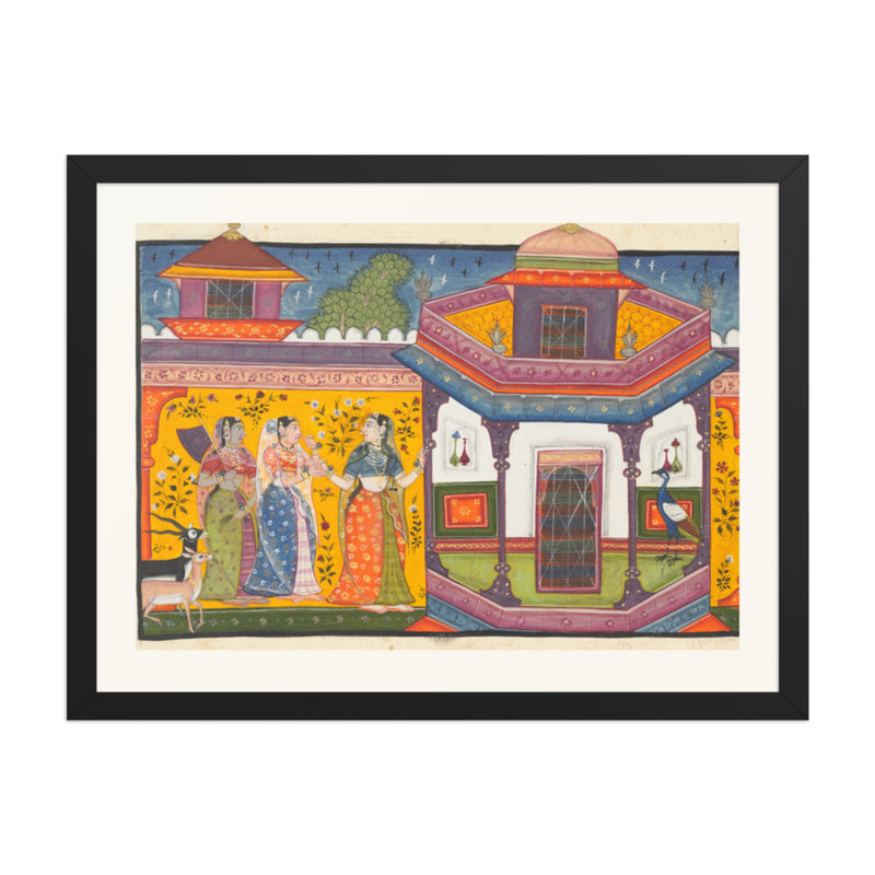 Saindhavi Ragini of the "Sri Raga" Family, page from a Ragamala Series — Restored Mughal Wall Art