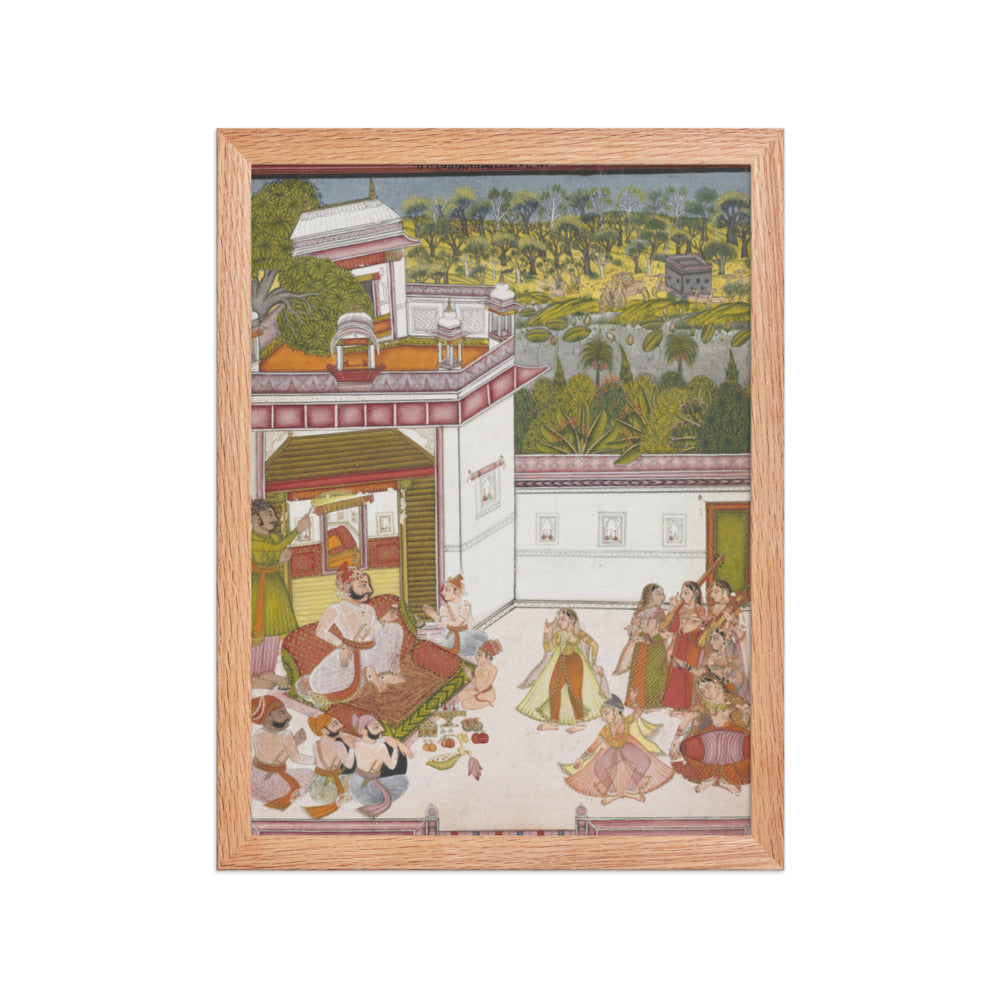 Maharaja of Kotah Listening to Music and Watching Dancers — Restored Rajput Wall Art — view 4
