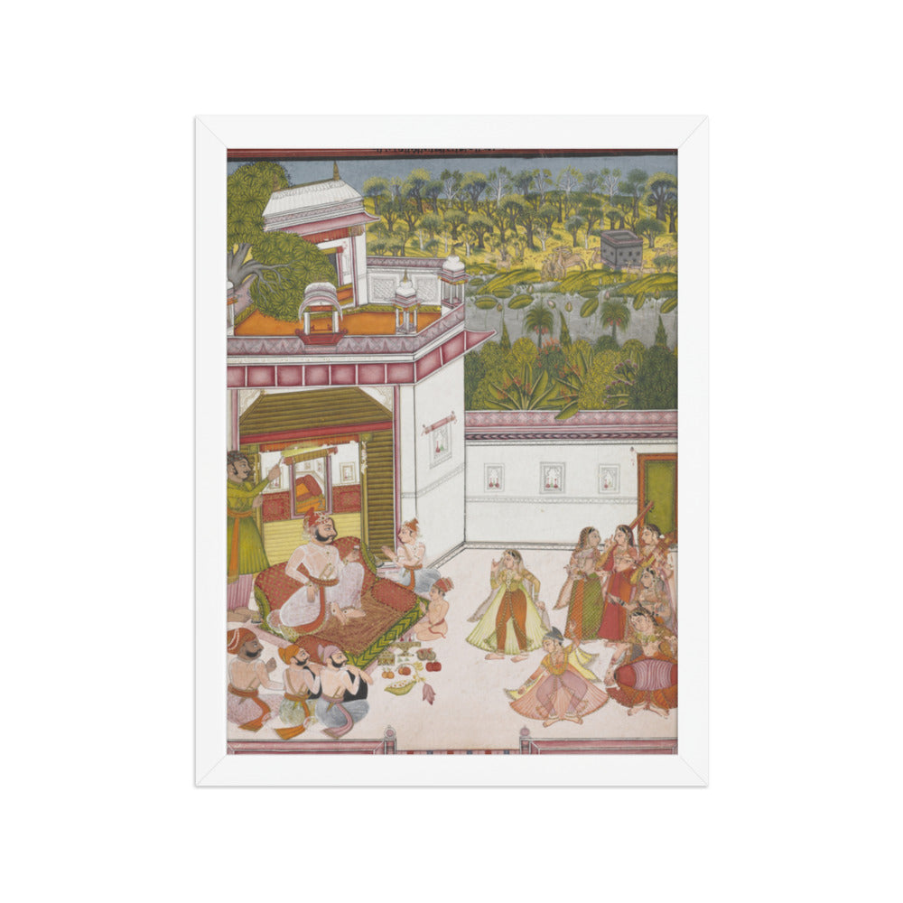 Maharaja of Kotah Listening to Music and Watching Dancers — Restored Rajput Wall Art — view 6