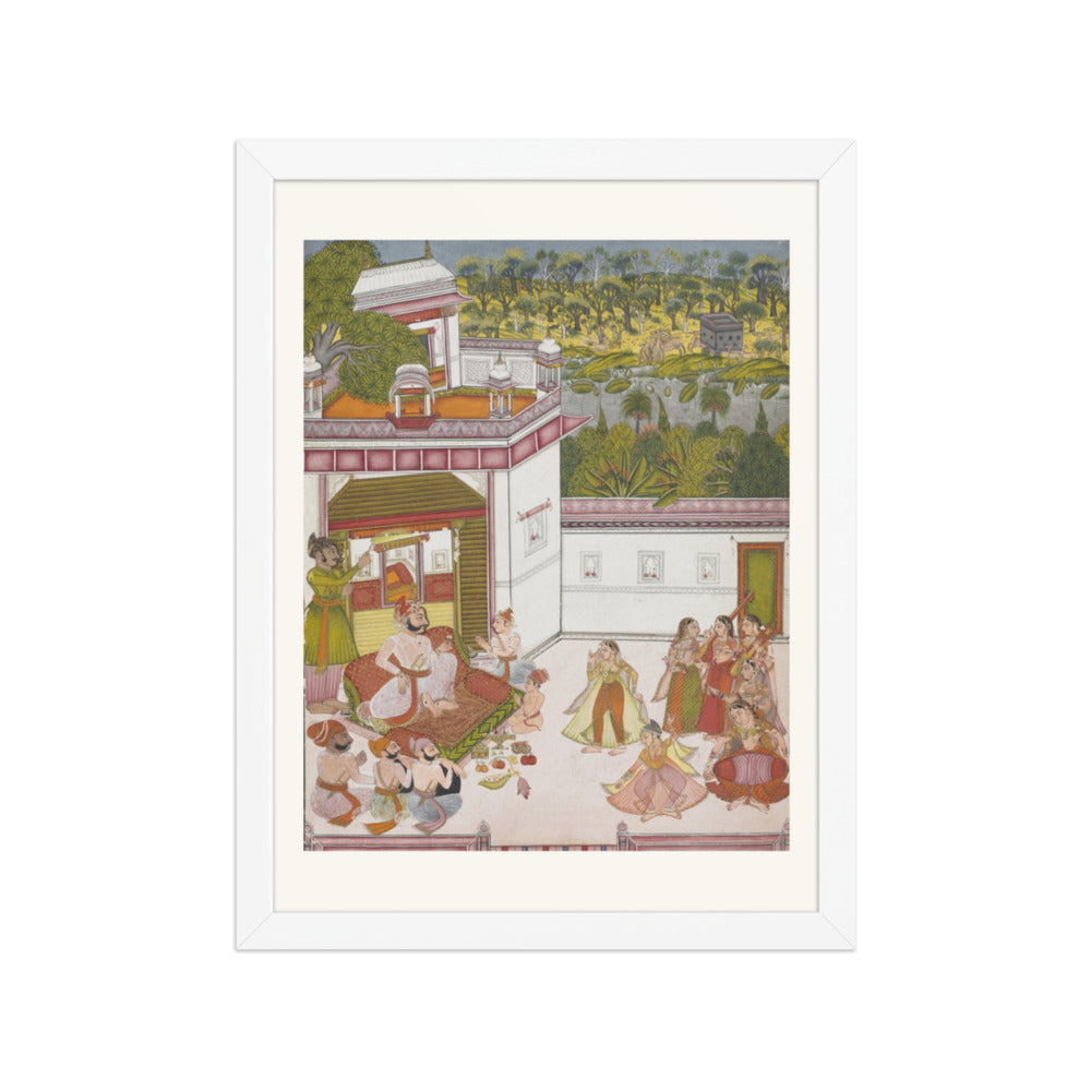 Maharaja of Kotah Listening to Music and Watching Dancers — Restored Rajput Wall Art — view 6