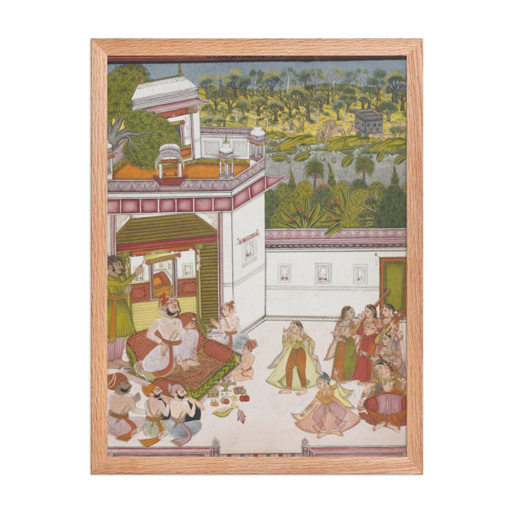 Maharaja of Kotah Listening to Music and Watching Dancers — Restored Rajput Wall Art — view 3