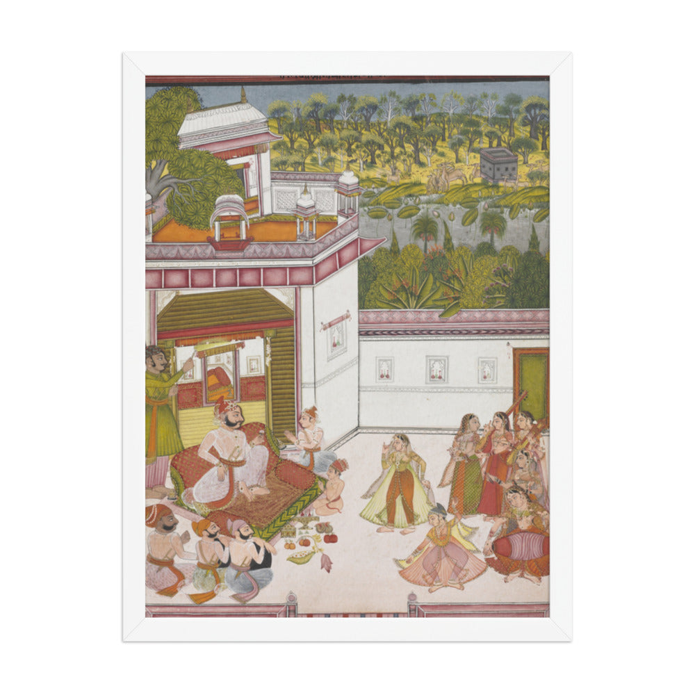 Maharaja of Kotah Listening to Music and Watching Dancers — Restored Rajput Wall Art — view 5