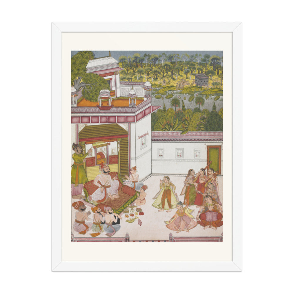 Maharaja of Kotah Listening to Music and Watching Dancers — Restored Rajput Wall Art — view 5