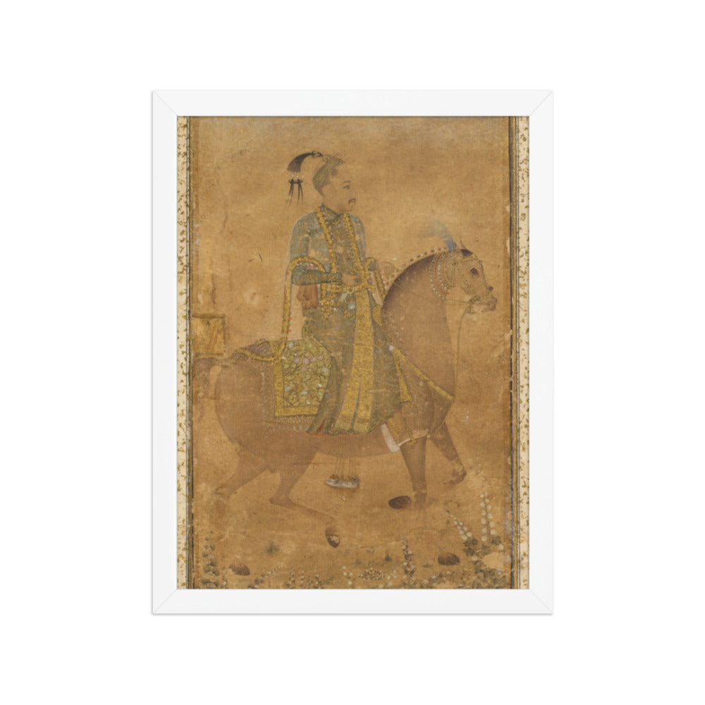 Sultan Abdullah Qutb Shah (1614-74) on Horseback — Restored Indian Court Wall Art — view 6
