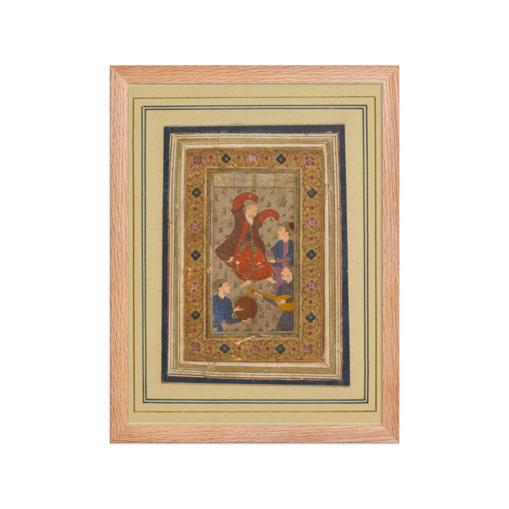 A dancing dervish and three — Restored Deccan Wall Art — view 4