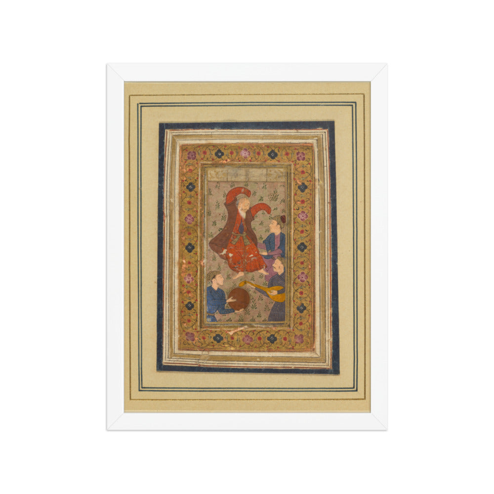 A dancing dervish and three — Restored Deccan Wall Art — view 6