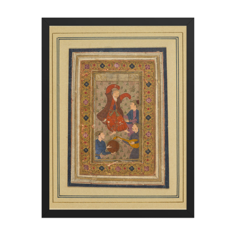 A dancing dervish and three — Restored Deccan Wall Art