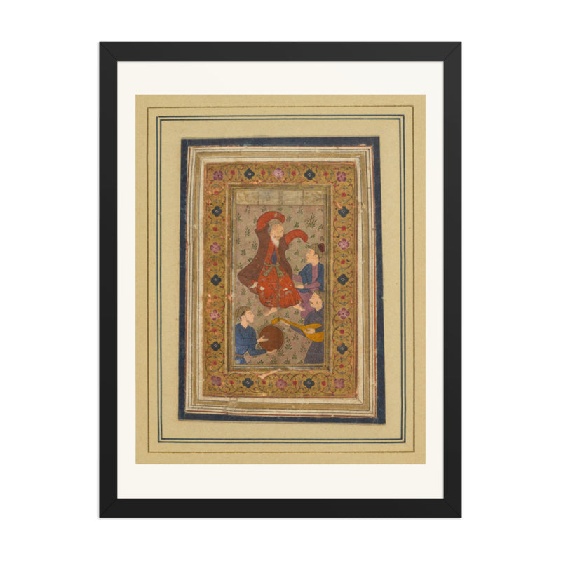 A dancing dervish and three — Restored Deccan Wall Art