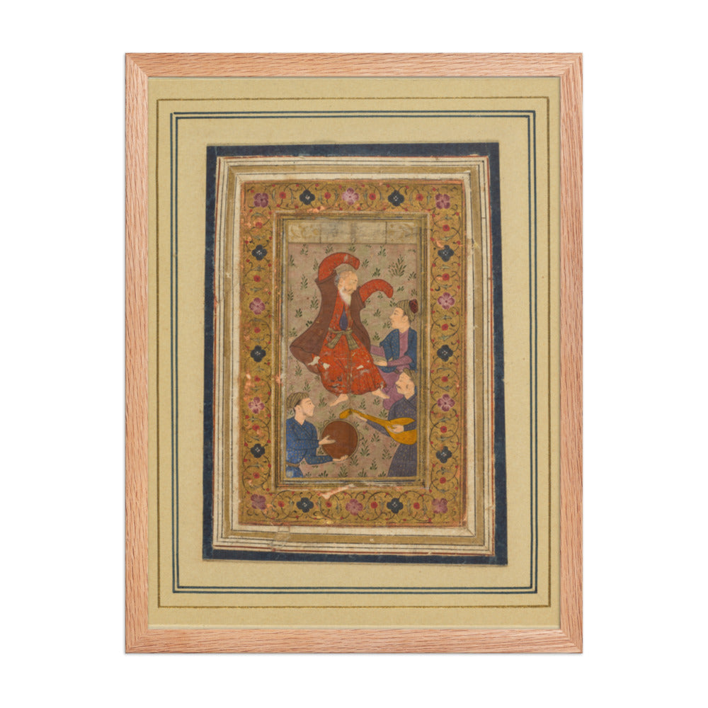 A dancing dervish and three — Restored Deccan Wall Art — view 3