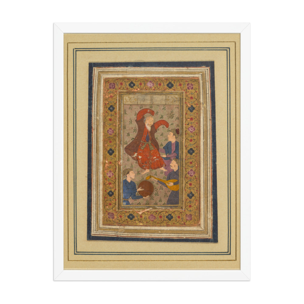 A dancing dervish and three — Restored Deccan Wall Art — view 5