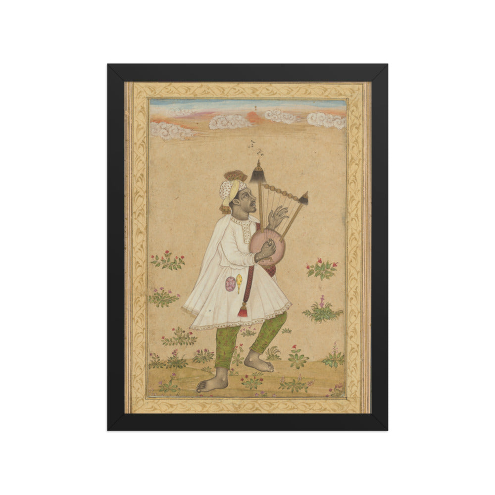 An African Lyre Player — Restored Deccan Wall Art — view 2