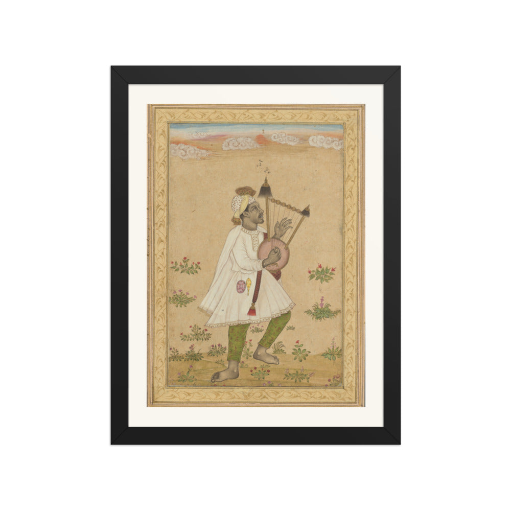 An African Lyre Player — Restored Deccan Wall Art — view 2