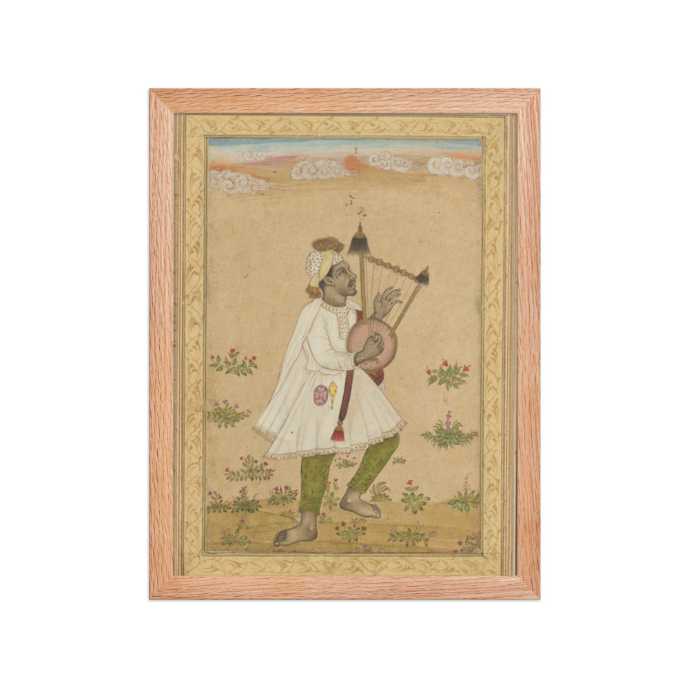 An African Lyre Player — Restored Deccan Wall Art — view 4