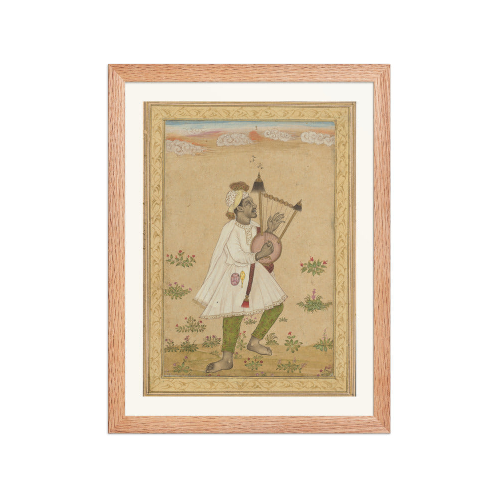An African Lyre Player — Restored Deccan Wall Art — view 4