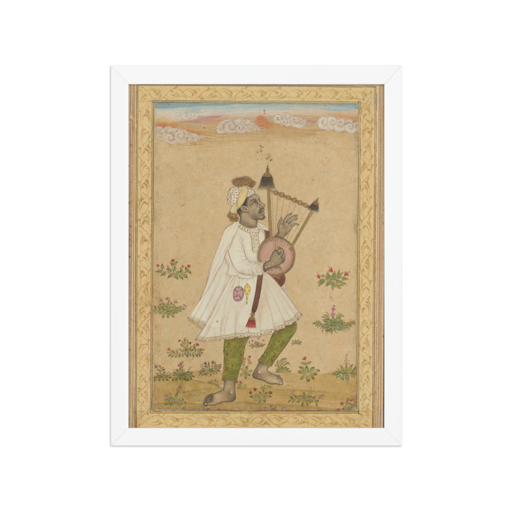 An African Lyre Player — Restored Deccan Wall Art — view 6