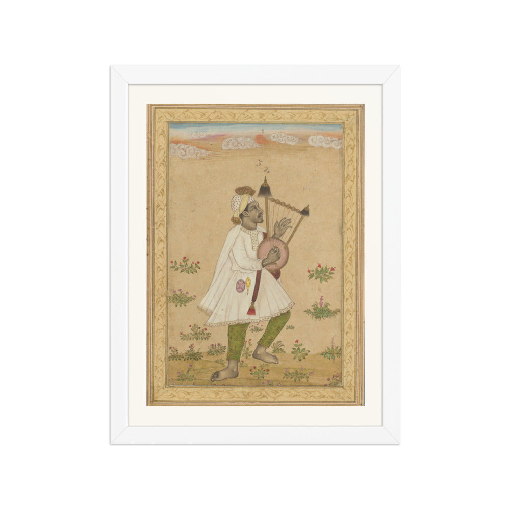 An African Lyre Player — Restored Deccan Wall Art — view 6