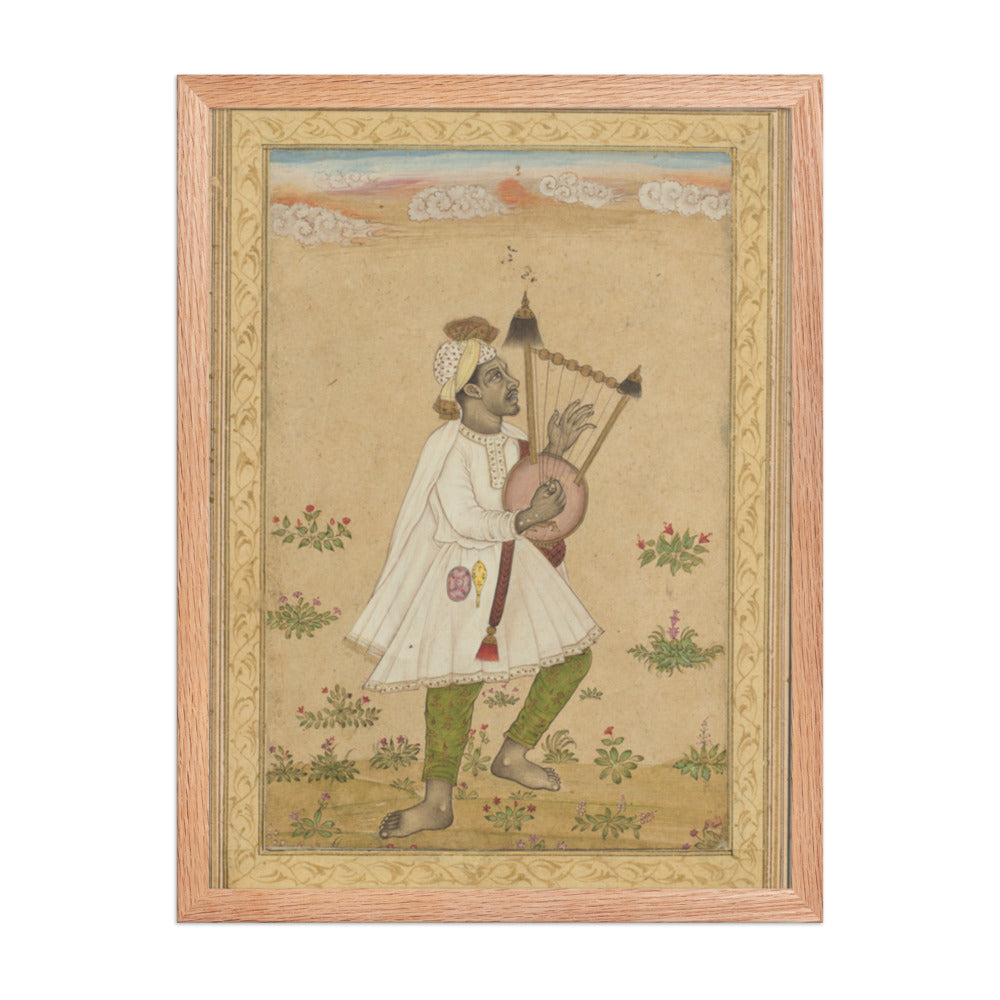An African Lyre Player — Restored Deccan Wall Art — view 3