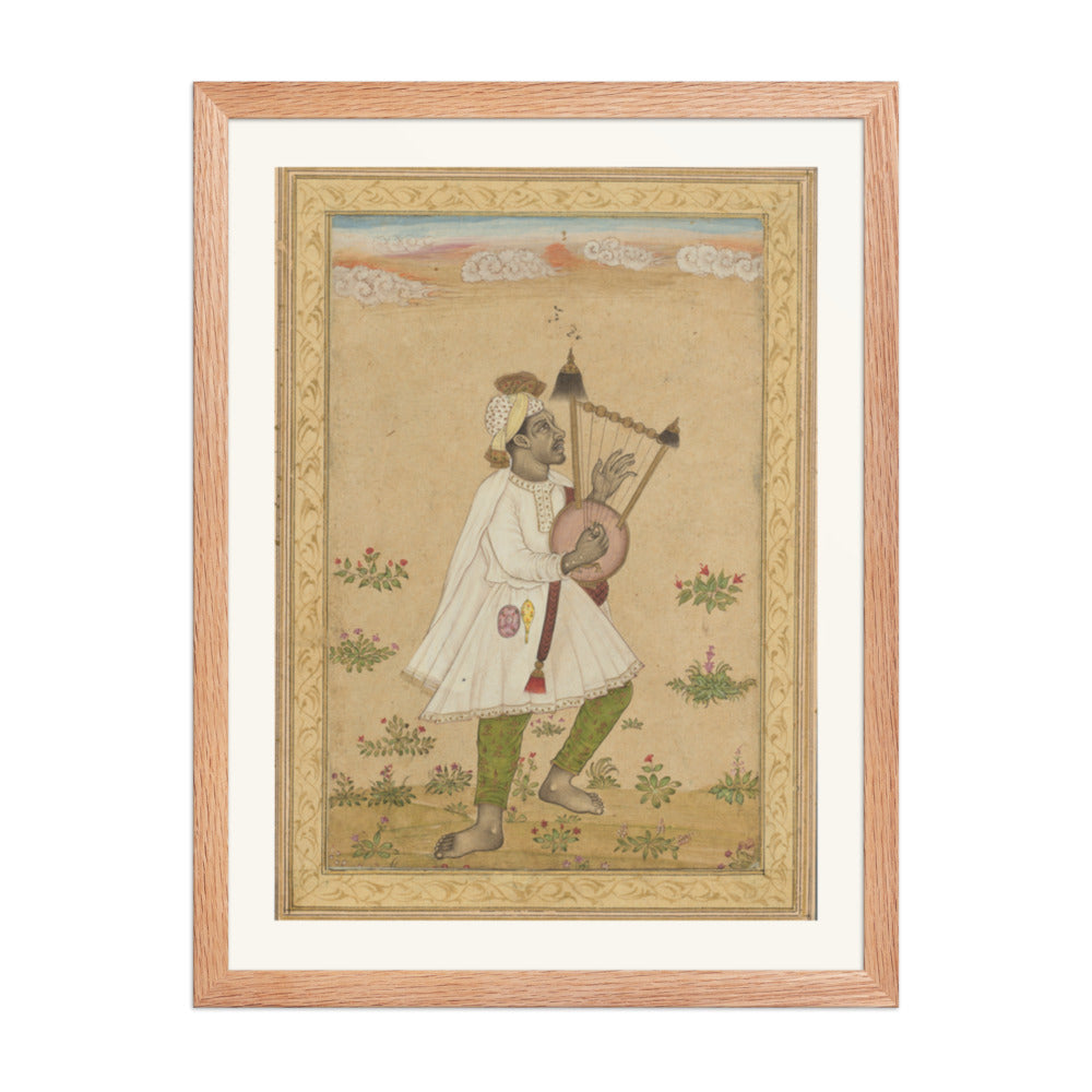 An African Lyre Player — Restored Deccan Wall Art — view 3