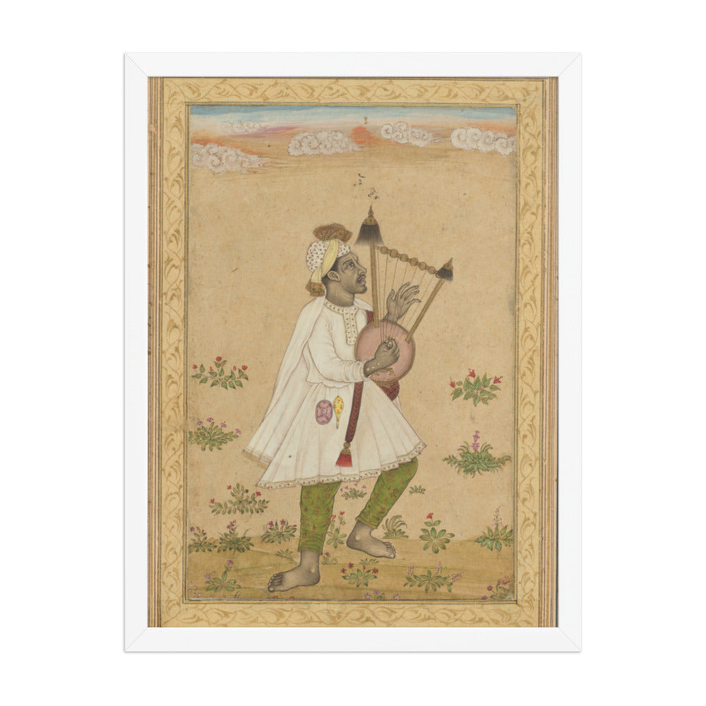An African Lyre Player — Restored Deccan Wall Art — view 5
