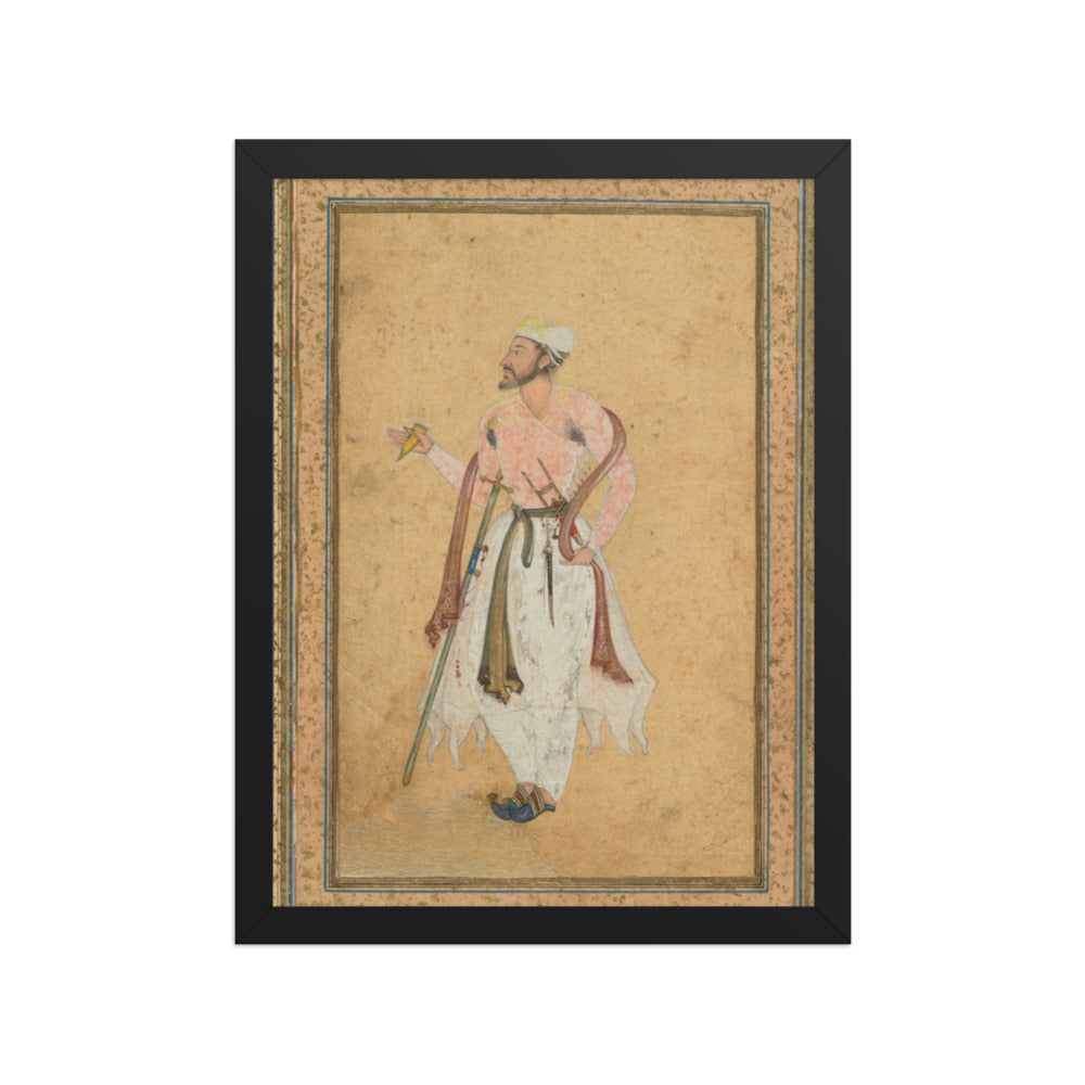 A Mughal courtier — Restored Mughal Wall Art — view 2